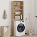 Vidaxl wasmachinekast 64x24x190 cm artisanaal eikenkleur