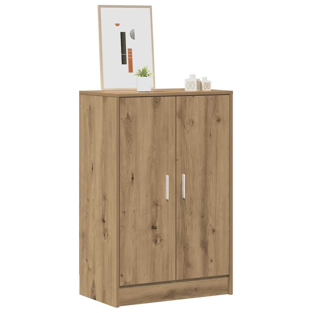 Vidaxl schoenenkast 60x35x92 cm bewerkt hout artisanaal eikenkleur