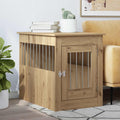 Vidaxl hondenbench 55x80x68 cm bewerkt hout artisanaal eikenkleurig