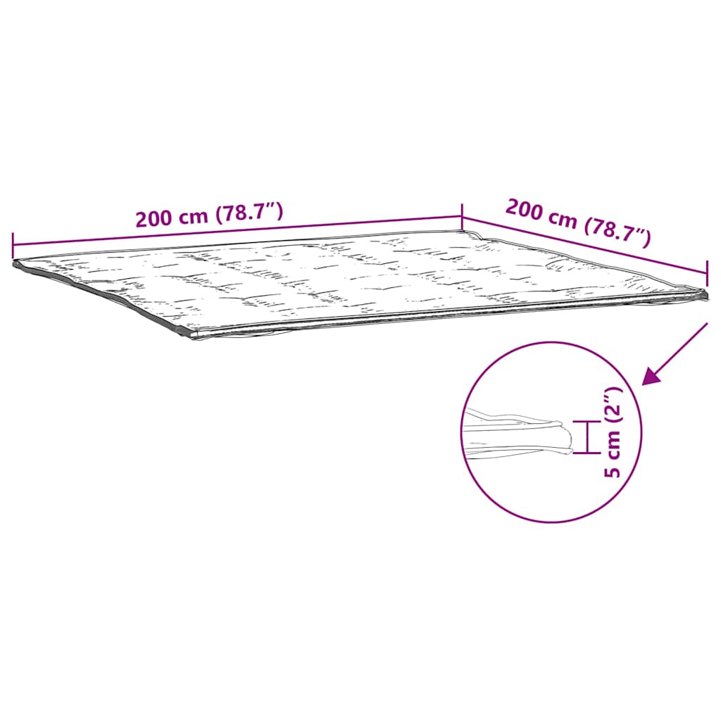 Vidaxl matrasbeschermer 200x200 cm wit