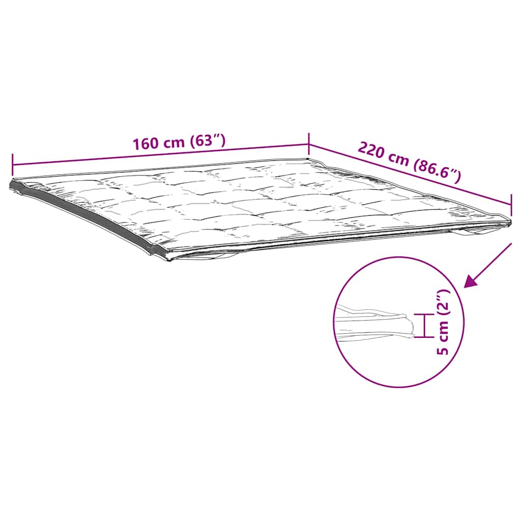 Vidaxl matrasbeschermer 160x220 cm wit
