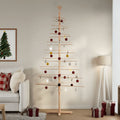 Vidaxl kerstdecoratie kerstboom 210 cm massief grenenhout