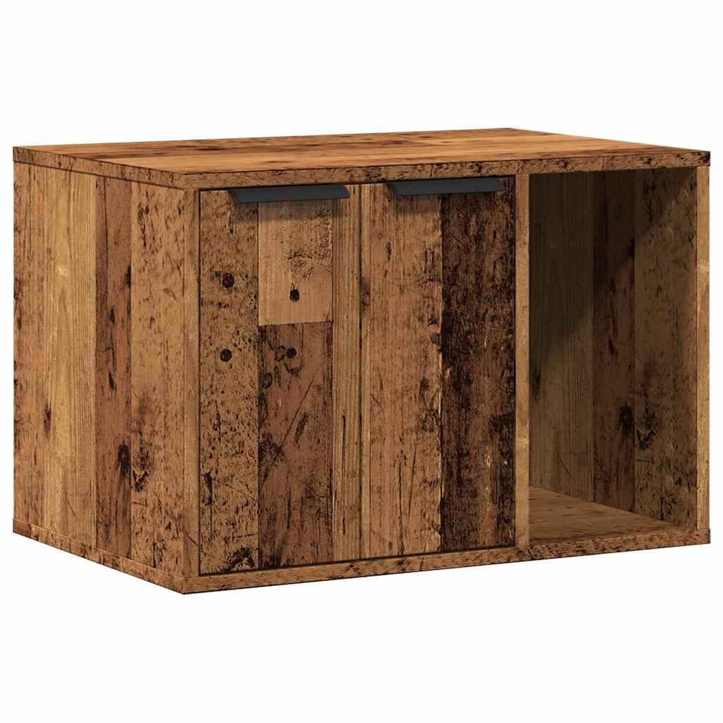 Vidaxl kattenbakkast 60x40x40 cm bewerkt hout oud houtkleurig