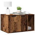 Vidaxl kattenbakkast 80x50x45 cm bewerkt hout oud houtkleurig