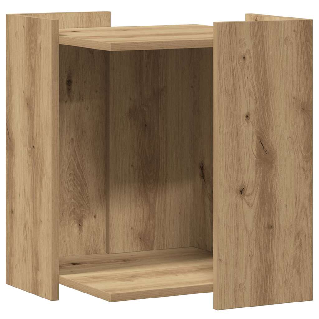 Vidaxl kattenbakkast 42x42x51 cm bewerkt hout artisanaal eikenkleurig
