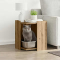 Vidaxl kattenbakkast 42x42x51 cm bewerkt hout artisanaal eikenkleurig
