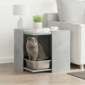Vidaxl kattenbakkast 53x53x51 cm bewerkt hout betongrijs
