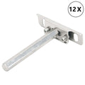 Vidaxl zwevende plankdragers 12st onzichtbaar ø12x100 mm koolstofstaal