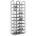 Vidaxl schoenenrekken 2 st 33x33x174 cm vliesvrij 10-laags zwart