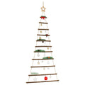 Vidaxl hangende kerstboom met topster 74x150 cm natuurlijke tak