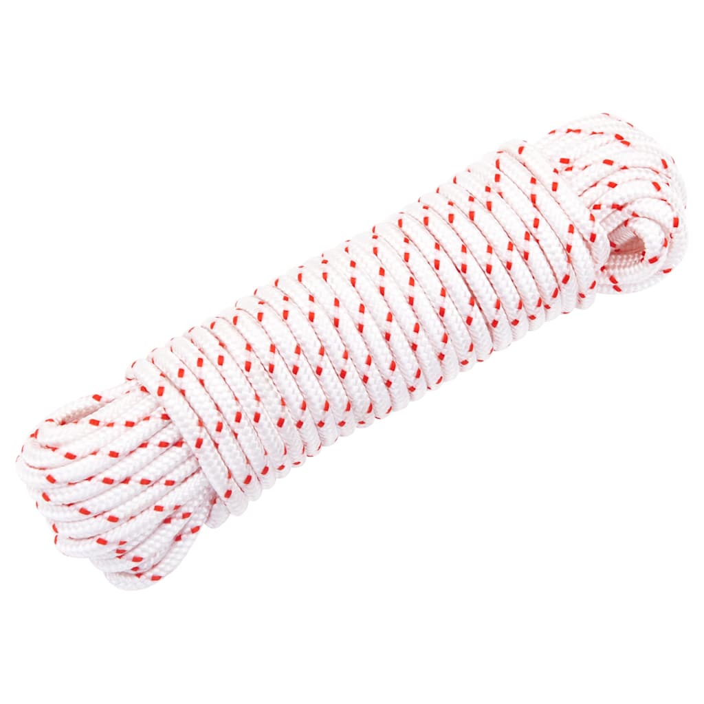 VidaXL Anreißseil, weiß und rot, ø4 mm, 10 m, Nylon