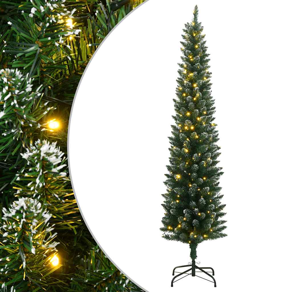 Vidaxl kunstkerstboom smal met 300 led's 210 cm