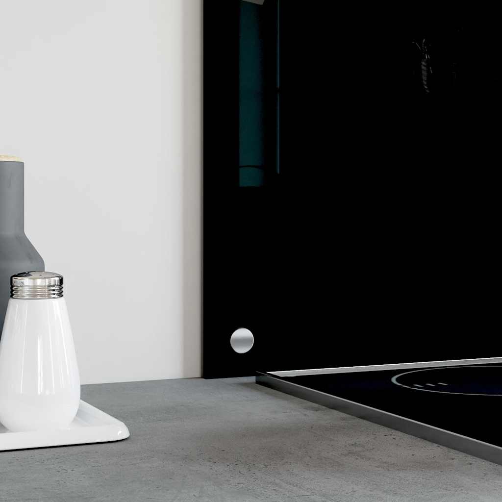 Vidaxl spatschermen keuken 2 st 70x40 cm gehard glas zwart