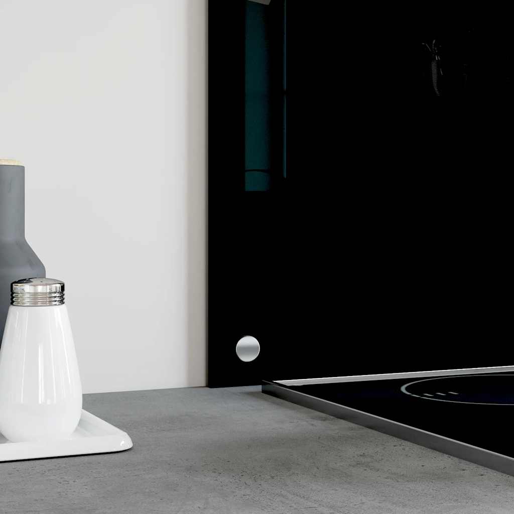 Vidaxl spatschermen keuken 2 st 70x50 cm gehard glas zwart