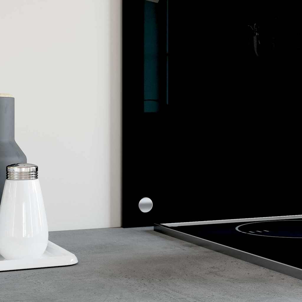 Vidaxl spatschermen keuken 2 st 80x60 cm gehard glas zwart
