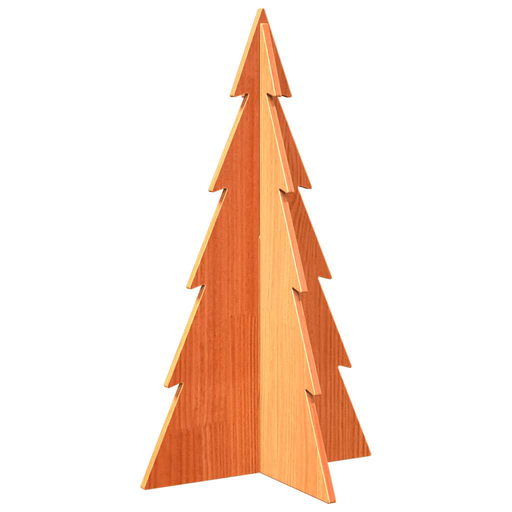VidaXL Weihnachtsbaum, 80 cm, massives Kiefernholz, gewachst braun