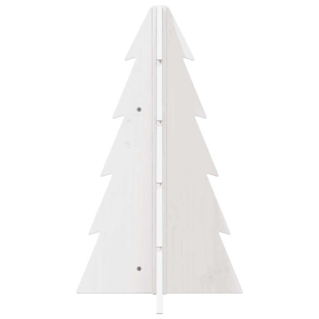 VidaXL Weihnachtsbaum-Dekoration, 69,5 cm, massives Kiefernholz, weiß