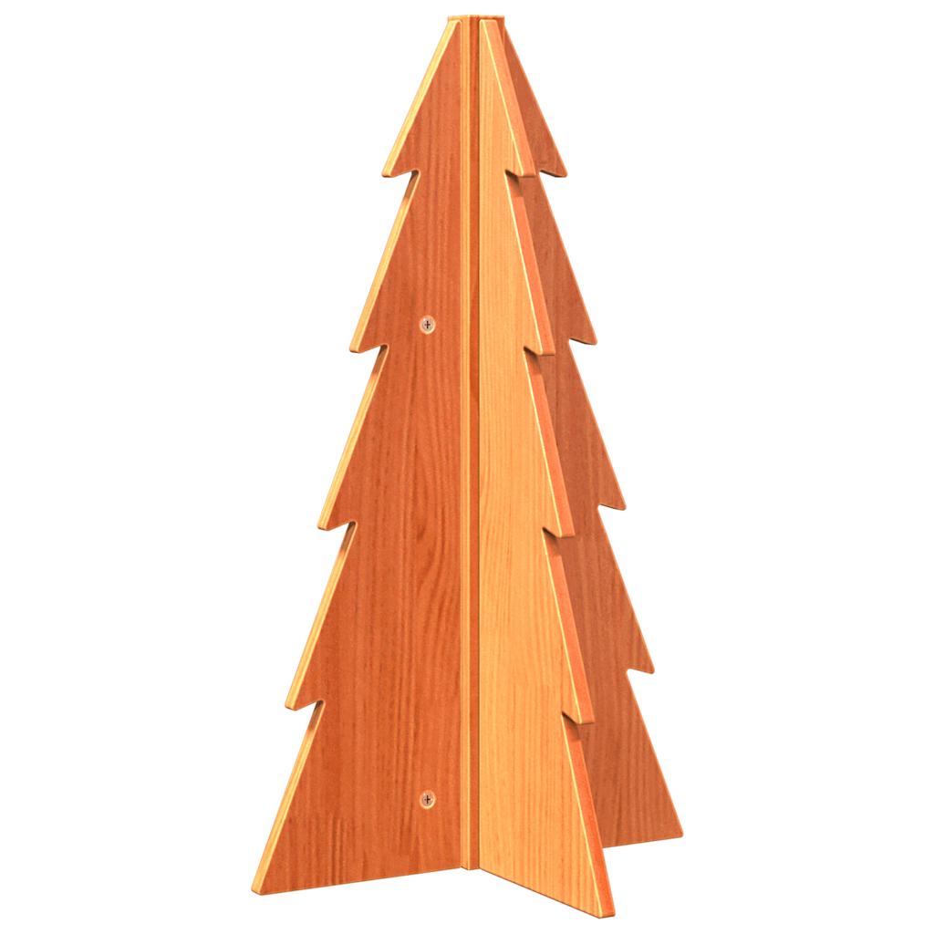 VidaXL Weihnachtsbaum, 69,5 cm, massives Kiefernholz, gewachst, braun