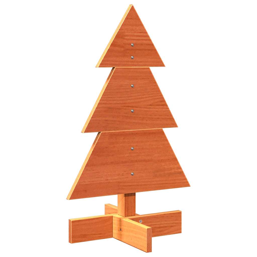 VidaXL Weihnachtsbaum, 60 cm, massives Kiefernholz, gewachst, braun