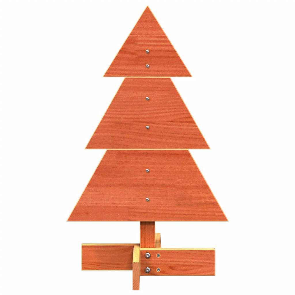 VidaXL Weihnachtsbaum, 60 cm, massives Kiefernholz, gewachst, braun