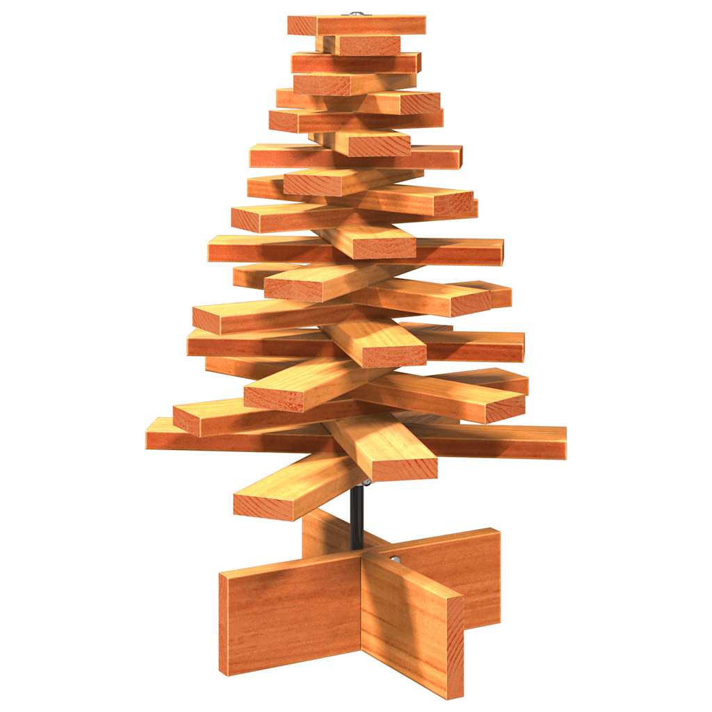 VidaXL Weihnachtsbaum, 60 cm, massives Kiefernholz, gewachst, braun