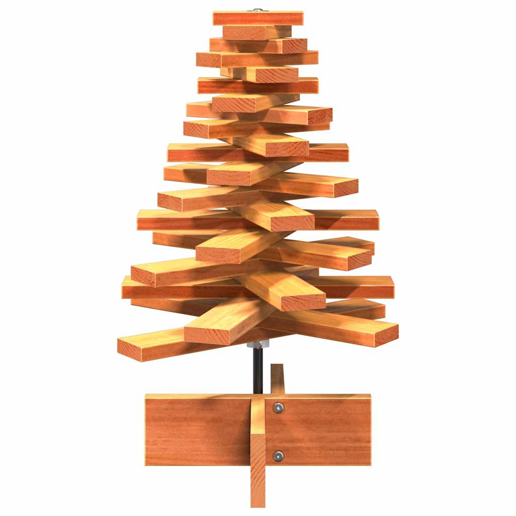 VidaXL Weihnachtsbaum, 60 cm, massives Kiefernholz, gewachst, braun