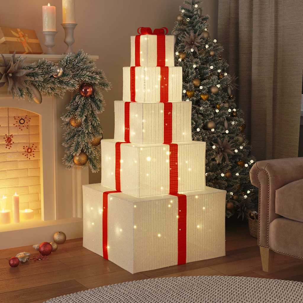 VidaXL Weihnachtsdekorations-Geschenkbox mit 250 warmweißen LEDs