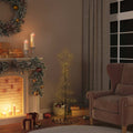 Vidaxl led-kerstboom 80 leds warm wit 120 cm