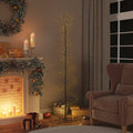 Vidaxl led-kerstboom 120 leds warm wit 180 cm