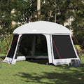 Vidaxl zwembadtent met uitneembare buiten- gaaswanden 512x458 cm grijs
