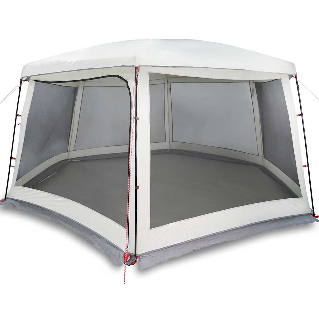 Vidaxl zwembadtent met uitneembare buiten- gaaswanden 670x590 cm grijs