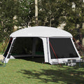 Vidaxl zwembadtent met uitneembare buiten- gaaswanden 670x590 cm grijs