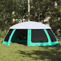 Vidaxl zwembadtent uitneembare buiten- gaaswanden 690x690 cm zeegroen