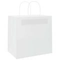 Vidaxl papieren zakken 250 st met hengsels 26x17x25 cm wit