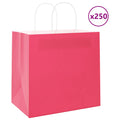 Vidaxl papieren zakken 250 st met hengsels 54x15x49 cm roze