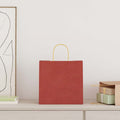 Vidaxl papieren zakken 250 st met hengsels 26x17x25 cm rood