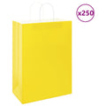 Vidaxl papieren zakken 250 st met hengsels 32x17x44 cm geel