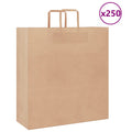 Vidaxl papieren zakken 250 st met hengsels 45x17x48 cm bruin