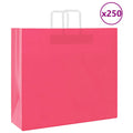 Vidaxl papieren zakken 250 st met hengsels 54x15x49 cm roze