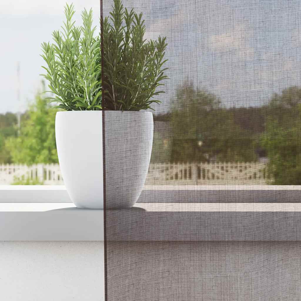 Vidaxl gordijnen voile met doorvoertules 2 st 140x225 cm bruin