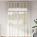 Vidaxl gordijnen voile met doorvoertules 2 st 140x260 cm crèmekleurig