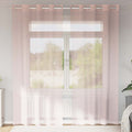 Vidaxl gordijnen voile met doorvoertules 2 st 140x245 cm lichtroze