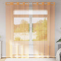 Vidaxl gordijnen voile met doorvoertules 2 st 140x245 cm oranje