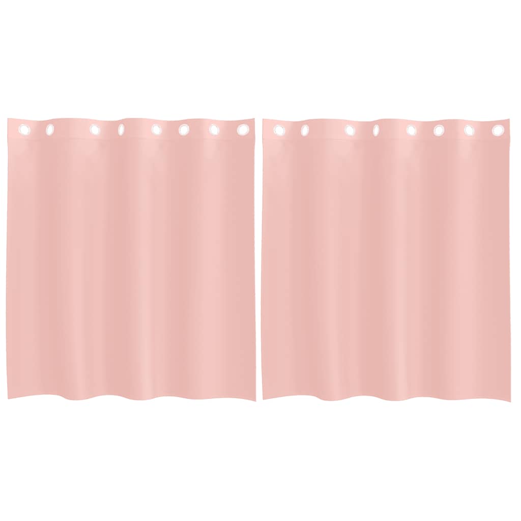 Vidaxl gordijnen voile met doorvoertules 2 st 140x140 cm roze