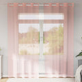 Vidaxl gordijnen met doorvoertules 2 st 140x225 cm roze