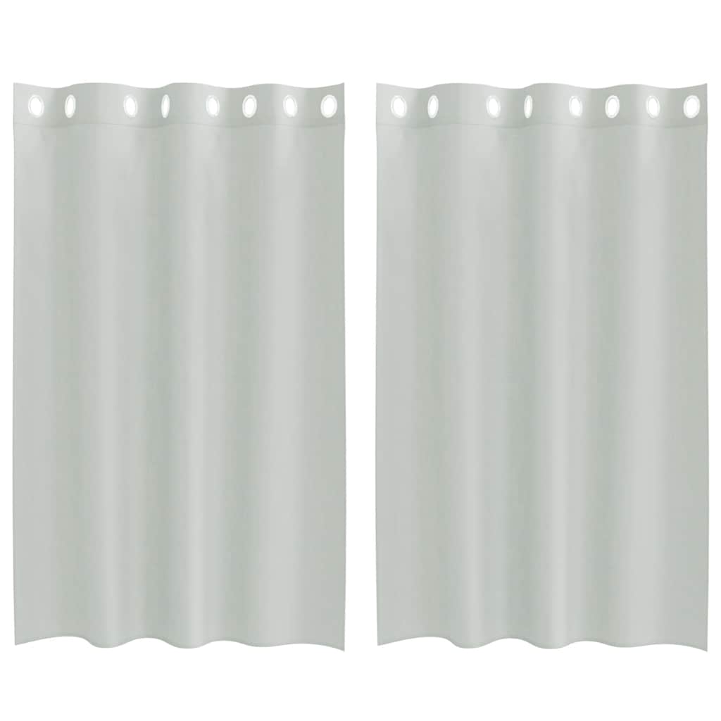 Vidaxl gordijnen voile met doorvoertules 2 st 140x175 cm lichtgrijs