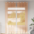 Vidaxl gordijnen voile met doorvoertules 2 st terracotta