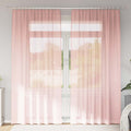 Vidaxl gordijnen voile met roedezakken 2 st roze