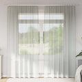 Vidaxl gordijnen voile met roedezakken 2 st lichtgrijs