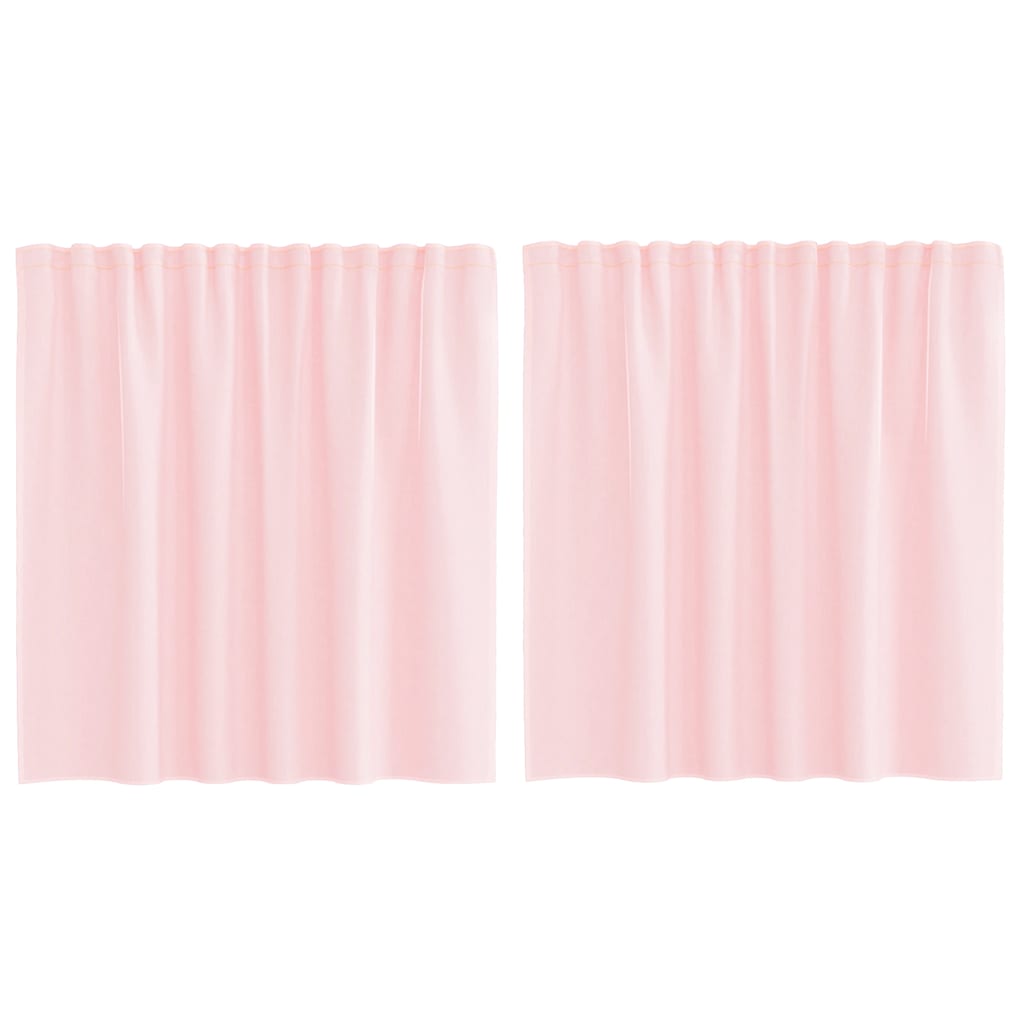 Vidaxl gordijnen voile met lussen 2 st 140x140 cm lichtroze